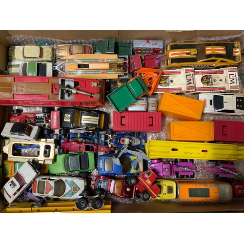 175 - TRAY OF PLAYWORK U/B CORGI CARS. LORRIES & RACING CARS, INTERESTING SELECTION, PLUS CHITTY CHITTY BA... 