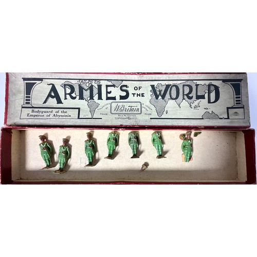 222 - BRITAINS, 3 BOXED SETS, AS SHOWN, ARMIES OF THE WORLD - BODY GUARDS OF THE EMPEROR OF ABYSSINIA, BOX... 