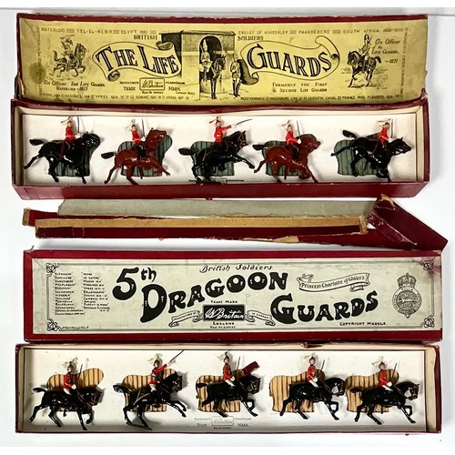 220 - EARLY BRITAINS, 2 PART SETS, LIFE GUARDS NO 1 & BOX FOR 5TH DRAGOON GUARDS SET 3, WITH MIXED CONTENT... 