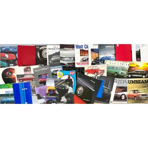 258 - TRAY OF MIXED & ASSORTED CAR SALES BROCHURES