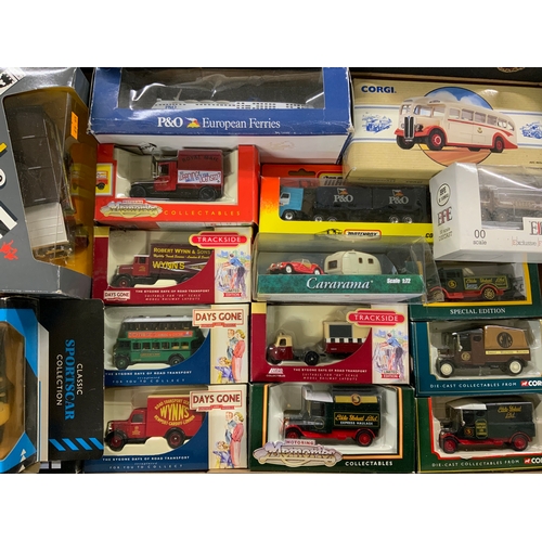 180 - ASSORTED MIXED BOXED DIECAST, TRACKSIDE, LLEDO, CORGI, MATCHBOX P&O LORRY & A BOXED P&O FERRY PRICE ... 