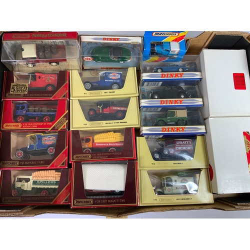 182 - 13 BOXED LESNEY MODELS OF YESTERYEAR, PLUS 4 BOXED LESNEY DINKY DY-S, VANS & LORRIES