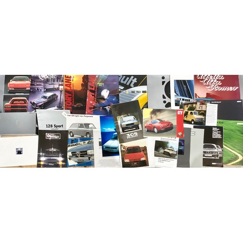 255 - LARGE TRAY OF A BIG QUANTITY OF CAR PROMOTIONAL & SALES BROCHURES, PLUS A CASE BOUND BOOK FOR ROLLS ... 