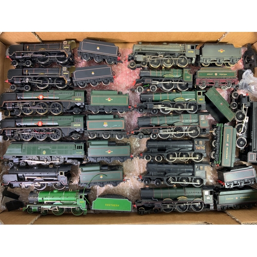 358 - TRAY OF ASSORTED SR, LMS, GWR LOCOMOTIVES, ALL EX DISPLAY LAYOUT, NON RUNNERS SPARES / REPAIR