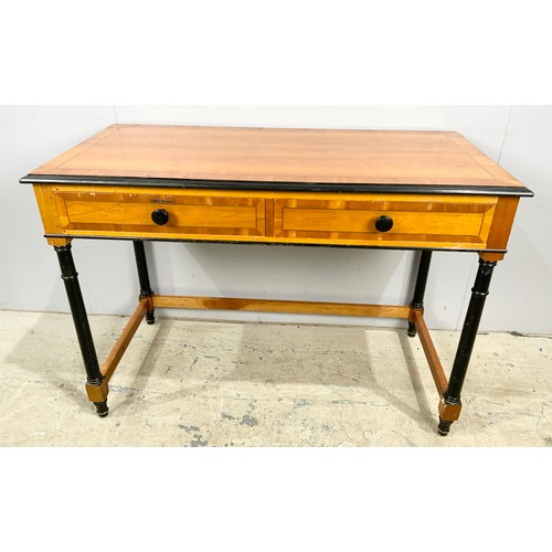 665 - STYLISH SIDE TABLE, BELIEVED EX RITZ HOTEL, 2 FRIEZE DRAWERS, APPROX. 110 cm