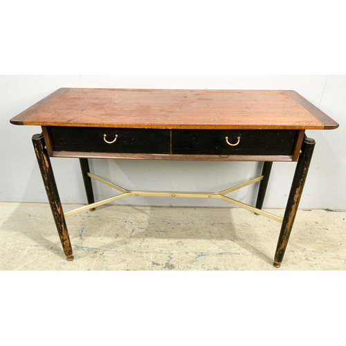 664 - G-PLAN - MID-20TH CENTURY TEAK AND EBONISED 'LIBRENZA' SIDE OR CONSOLE TABLE, approx. 120 cm