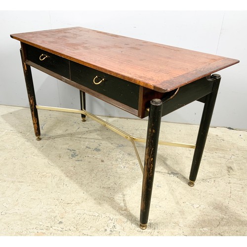 664 - G-PLAN - MID-20TH CENTURY TEAK AND EBONISED 'LIBRENZA' SIDE OR CONSOLE TABLE, approx. 120 cm