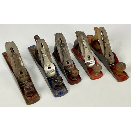 485 - 3 MARPLES AND 2 OTHER WOOD PLANES