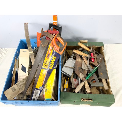 534 - LARGE QUANTITY OF HAND TOOLS ETC 2 TRAYS