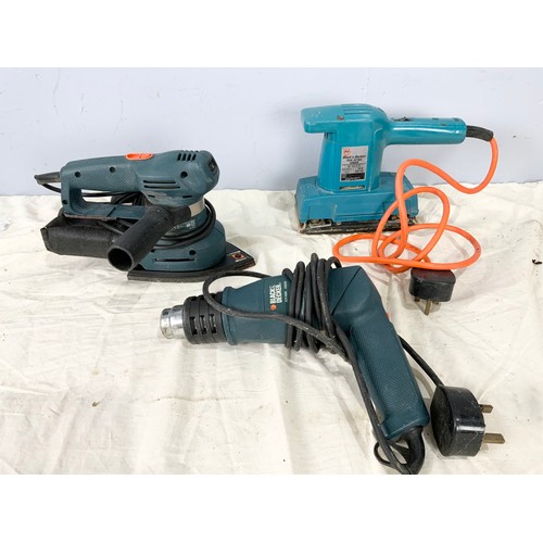 538 - POWER TOOLS INC  BLACK & DECKER SANDER, SAW , DRILL, BOSCH TOOLS ETC