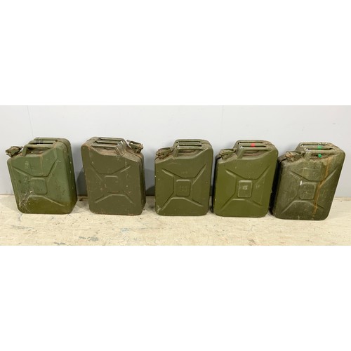 569 - 5 MILITARY JERRY CANS ALL DATED BETWEEN 1967 & 1989