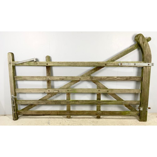 590 - PAIR OF GOOD QUALITY FIELD GATES WITH GALVANISED FITTINGS  EACH GATE  244cm LONG