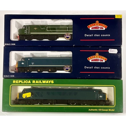 398 - BACHMANN, 2 BOXED PEAK CLASS LOCOMOTIVES, 32-650 CLASS 44, D1, 32-676 CLASS 45 , 45114 BR BLUE WHITE... 