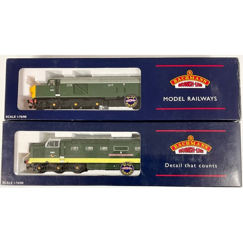 399 - BACHMANN , 2 BOXED LOCOMOTIVES, 32-477 CLASS 40, D325 GREEN, & 32-525 CLASS 55 DELTIC D9004, BR GREE... 