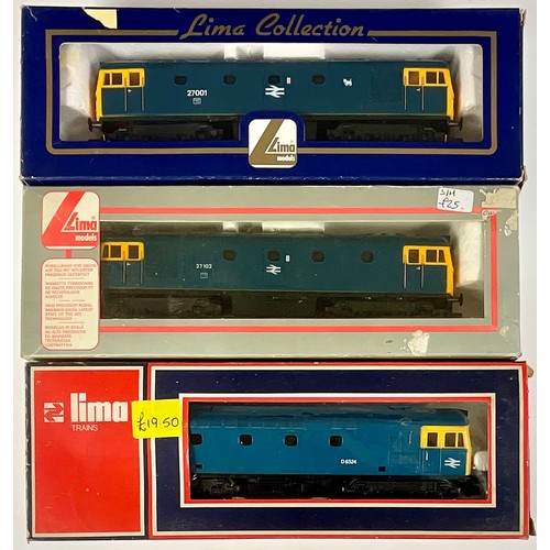 390 - LIMA, 2 X MAC RATS ; CLASS 27, 27001, & 27102, PLUS VERY EARLY LIMA CLASS 33, D6524