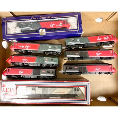 396 - LIMA HST POWER CARS & DUMMIES, BOXED 43157 HMS PENZANCE, 43300 NATIONAL EXPRESS LIVERY (CODE 3 & IN ... 