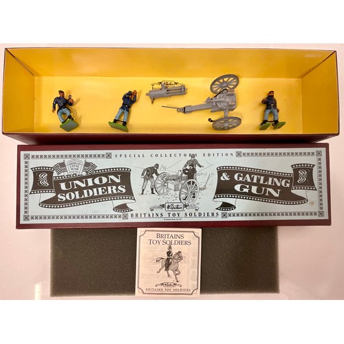 223 - BRITAINS UNION SOLDIERS BOXED SET, 8884, UNION SOLDIERS & GATLING GUN