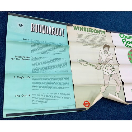 274 - LONDON TRANSPORT POSTERS WIMBLEDON ‘79, CJ PETYT, 679/2407M/850 (TORN AS SHOWN), CHELSEA FLOWER SHOW... 