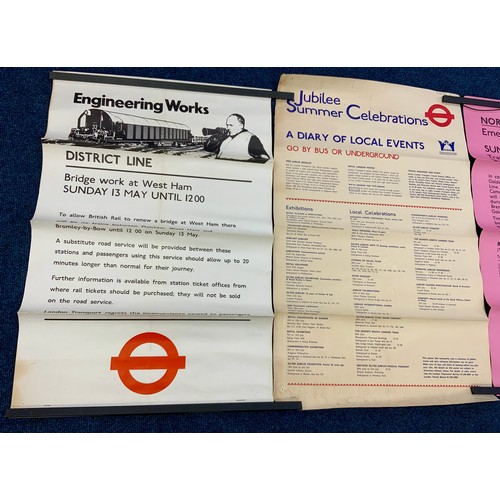 275 - LONDON TRANSPORT POSTERS, NORTHERN LINE EMERGENCY ENGINEERING WORK REVISED SERVICE. 778/2257H-100 (A... 