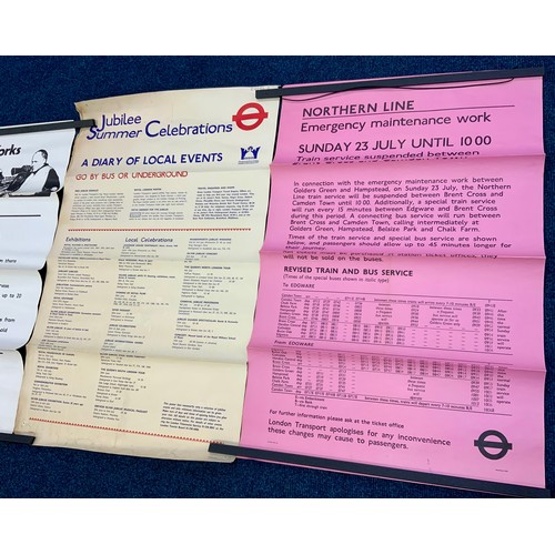 275 - LONDON TRANSPORT POSTERS, NORTHERN LINE EMERGENCY ENGINEERING WORK REVISED SERVICE. 778/2257H-100 (A... 