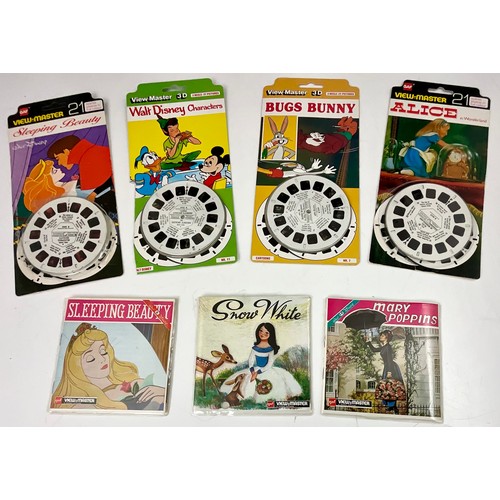 42 - 3D VIEW-MASTER T/W LARGE QUANTITY OF MISC. SLIDE REELS INC. DISNEY SLEEPING BEAUTY, BUGS BUNNY, MARY... 