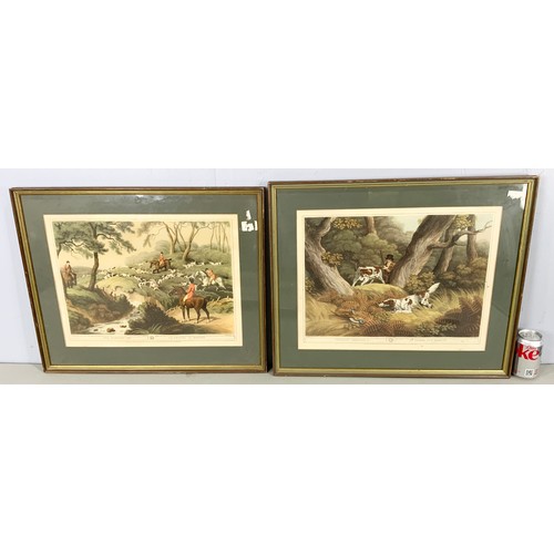 32 - 4 HUNTING RELATED FRAMED PRINTS LARGEST FRAME 61cm x 51cm