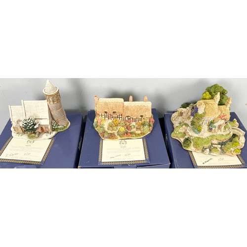 98 - 3 LARGE BOXED LILLIPUT LANE MODELS INC  ST STEPHENS CHURCH, ANNE HATHAWAYS COTTAGE,  CONVENT IN THE ... 