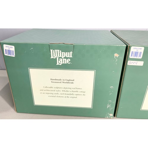 96 - 2 LARGE BOXED LILLIPUT LANE MODELS  OAKWOOD SMITHY & CHIPPING COOMBE