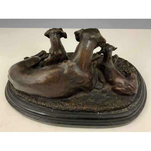 83 - AFTER BARRIE A BRONZE DEPICTING A DOG GROUP