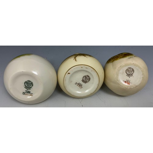 52 - 19th CENTURY PORCELAIN  3 GRAINGER WORCESTER  VASES DECORATED WITH CHURCHES INC MALVERN ABBEY TALLES... 