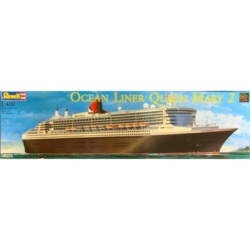 75 - REVELL 1:400 PLASTIC MODEL KIT OCEAN LINER QUEEN MARY 2. UNCHECKED BUT BOX IS SEALED.