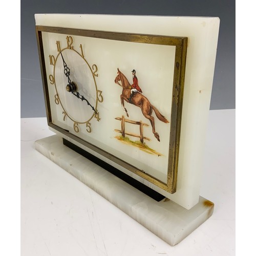 238 - MARBLE  / ONXY MANTLE CLOCK