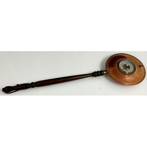 242 - NOVELTY ANEROID BAROMETER IN THE FORM OF A WARMING PAN