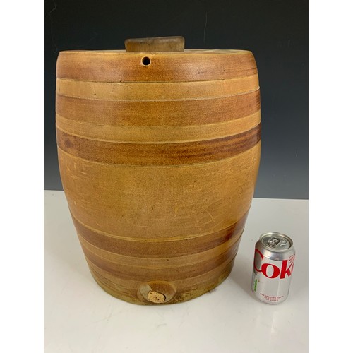 195 - STONEWARE BARREL 44cm TALL