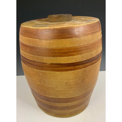 195 - STONEWARE BARREL 44cm TALL