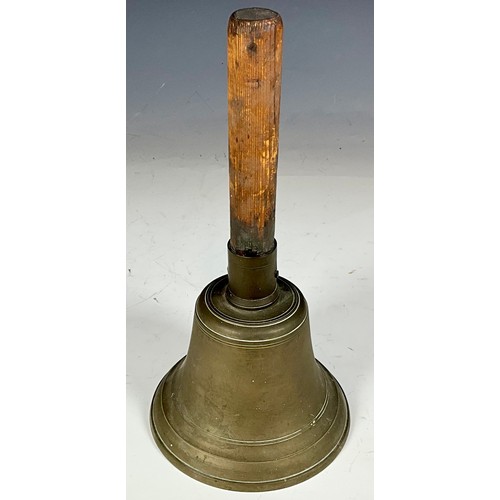 347 - HAND BELL. 28cm HIGH