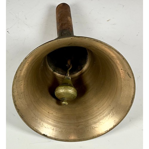 347 - HAND BELL. 28cm HIGH