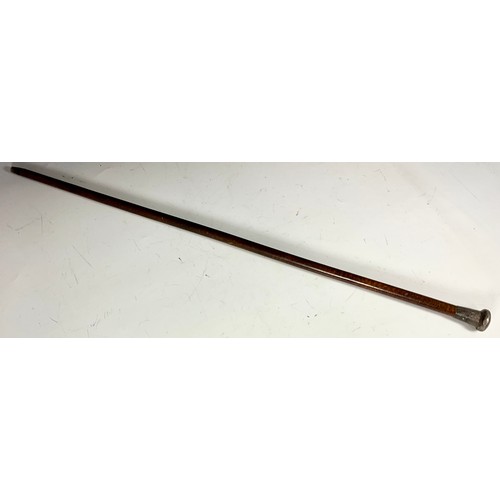 366 - MALACCA CANE WITH SILVER KNOP