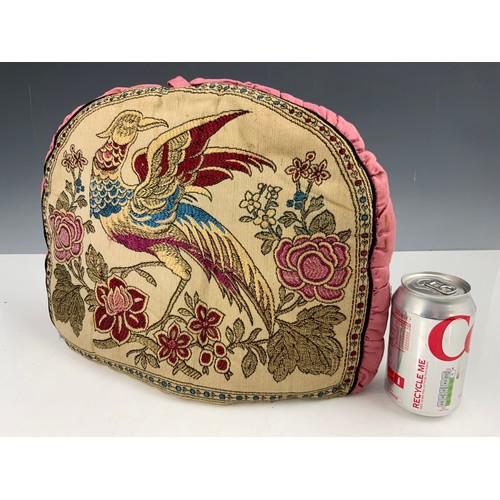 378 - ORNATE TAPESTRY TEA CADDY WIDTH 39cm