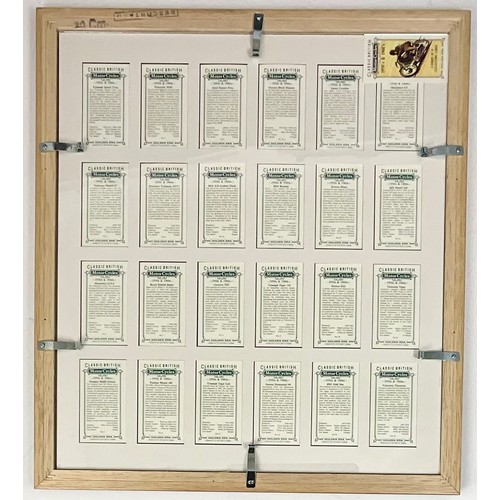 390 - 2 LARGE FRAMED SETS OF GOLDEN ERA OF MOTORCYCLES TRADING CARDS T/W A SMALLER SIMILAR (3). LARGEST FR... 