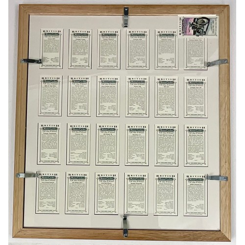 390 - 2 LARGE FRAMED SETS OF GOLDEN ERA OF MOTORCYCLES TRADING CARDS T/W A SMALLER SIMILAR (3). LARGEST FR... 