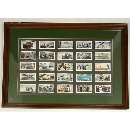 392 - A PAIR OF FRAMED WILL’S CIGARETTES ROYAL NAVY CARDS SETS T/W A PAIR OF PLAYERS CIGARETTE CARD SETS O... 