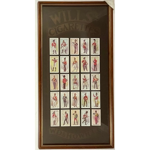 392 - A PAIR OF FRAMED WILL’S CIGARETTES ROYAL NAVY CARDS SETS T/W A PAIR OF PLAYERS CIGARETTE CARD SETS O... 