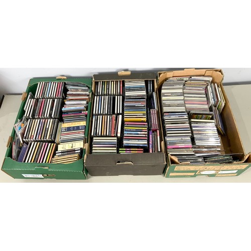 415 - MASSIVE COLLECTION OF MUSIC CD’S INC TWO DOUBLE STACKING CABINETS , 3 FRUIT TRAYS