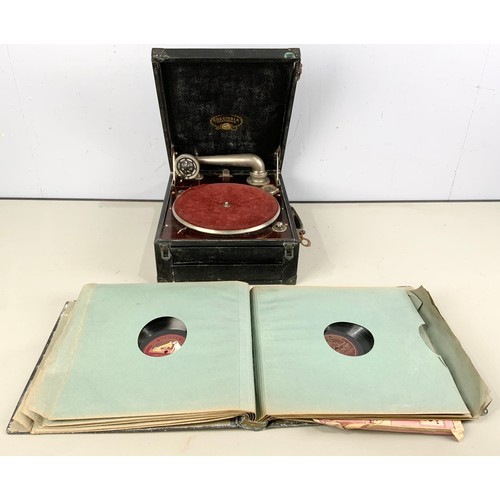 408 - GRAMOPHONE AND RECORDS