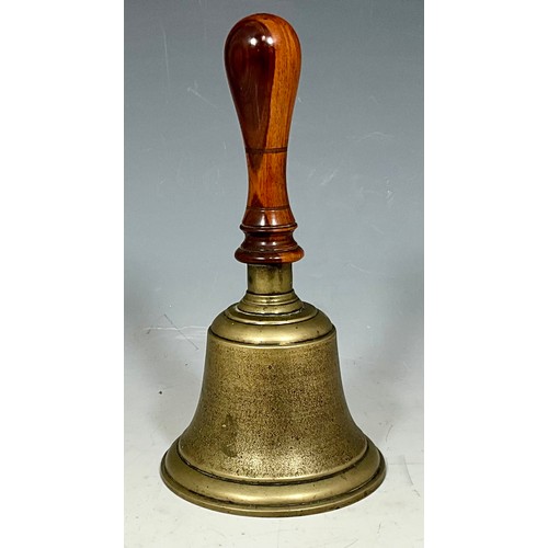 349 - BELL WITH TURNED WOODEN HANDLE