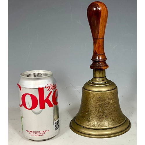 349 - BELL WITH TURNED WOODEN HANDLE