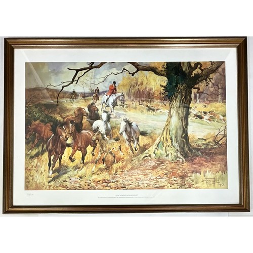 27 - AFTER LIONEL EDWARDS NUMBERED PRINTS ‘NEW FOREST HOUNDS’ 219/500 AND ‘BLACKMOOR VALE HUNT’  194/500.... 