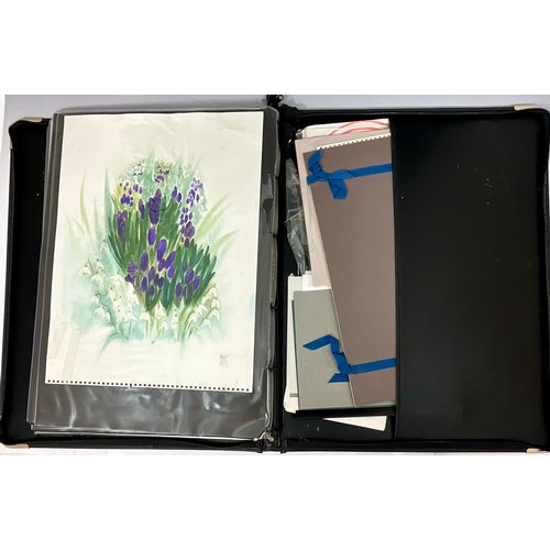 19 - PORTFOLIO OF WATERCOLOURS AND ETCHINGS