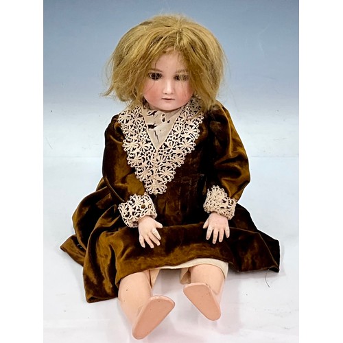 455 - AN ARMAND MARSEILLE BISQUE HEAD DOLL, 390 A-9-M, APPROX. 58cm